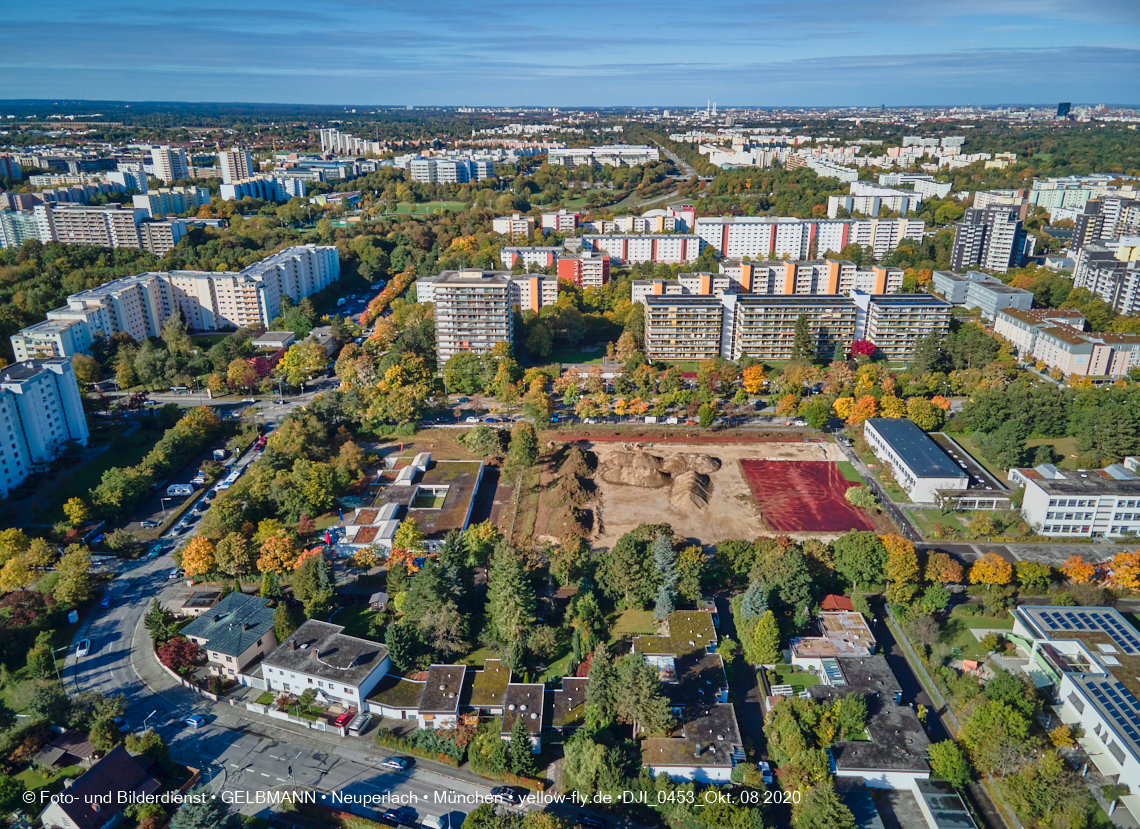 08.10.2020 - Baustelle zur Grundschule am Karl-Marx-Ring in Neuperlach